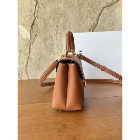 Special Grade Replica Céline Teen Nino Top Handle Bag in Smooth Calfskin in Brown Clone Sale