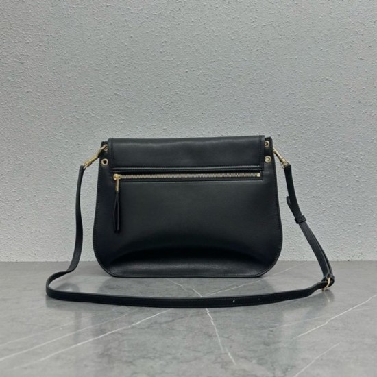 Special Grade Replica Céline Soft Triomphe Besace Crossbody Bag in Black Clone Sale