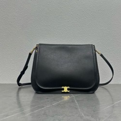 Special Grade Replica Céline Soft Triomphe Besace Crossbody Bag in Black Clone Sale