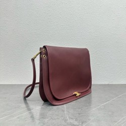 Special Grade Replica Celine Soft Triomphe Besace Shoulder Bag in Burgundy Clone Sale
