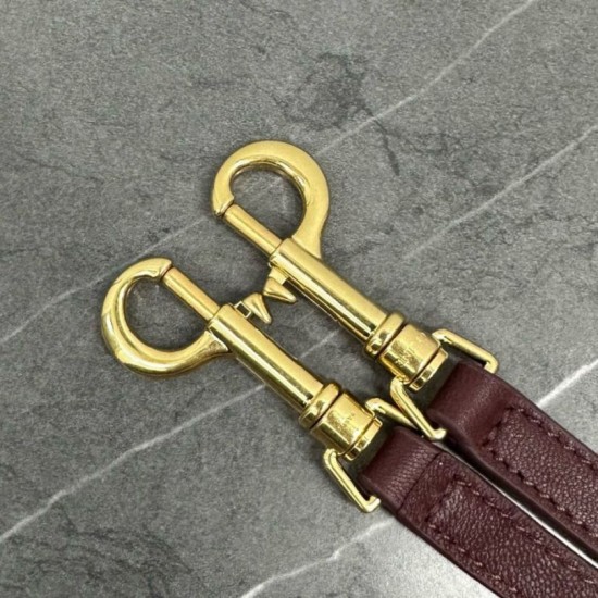 Special Grade Replica Celine Soft Triomphe Besace Shoulder Bag in Burgundy Clone Sale