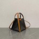 Special Grade Replica Celine Triomphe Small Canvas/Calfskin Cube Bag in Brown Clone Sale