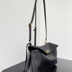 Special Grade Replica Balenciaga Rodeo Medium Shoulder Bag in Black and Gold Clone Sale
