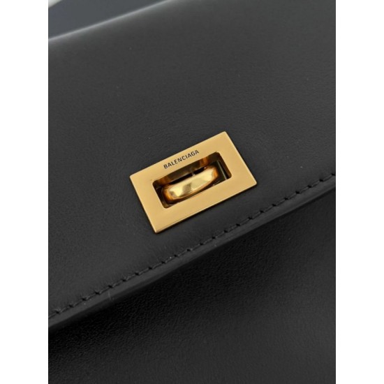 Special Grade Replica Balenciaga Rodeo Medium Shoulder Bag in Black and Gold Clone Sale