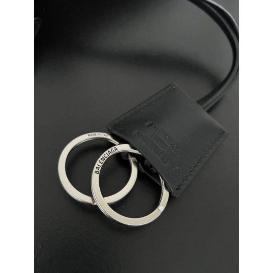 Special Grade Replica Balenciaga Rodeo Medium Shoulder Bag in Black and Silver Clone Sale