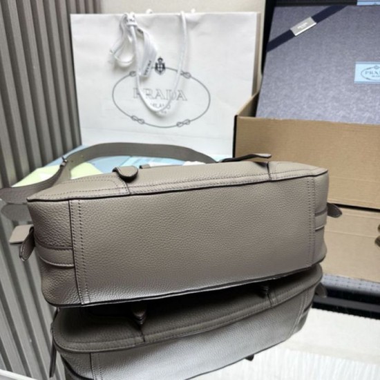 Special Grade Replica Prada Large Tote/Shopper Bag 1BG604 in Gray Clone Sale