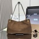 Special Grade Replica Prada Etude Large Suede Shoulder Bag 1BC259 in Caramel Clone Sale