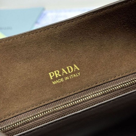 Special Grade Replica Prada Etude Large Suede Shoulder Bag 1BC259 in Caramel Clone Sale