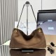 Special Grade Replica Prada Etude Large Suede Shoulder Bag 1BC259 in Caramel Clone Sale