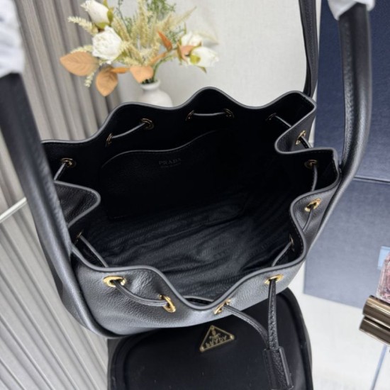 Special Grade Replica Prada Darling Mini Bucket Bag 1BE087 in Black Clone Sale