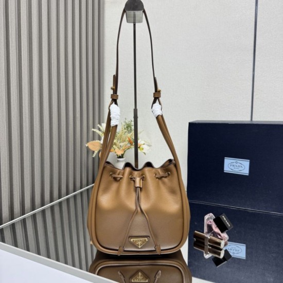 Best Replica Prada Darling Mini Bucket Bag 1BE087 in Brown Fake At Cheap Price Special Grade Replica Prada Darling Mini Bucket Bag 1BE087 in Brown Clone Sale