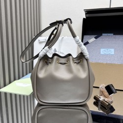 Best Replica Prada Darling Mini Bucket Bag 1BE087 in Gray Fake At Cheap Price Special Grade Replica Prada Darling Mini Bucket Bag 1BE087 in Gray Clone Sale