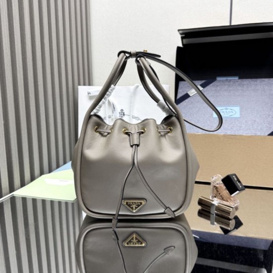Best Replica Prada Darling Mini Bucket Bag 1BE087 in Gray Fake At Cheap Price Special Grade Replica Prada Darling Mini Bucket Bag 1BE087 in Gray Clone Sale