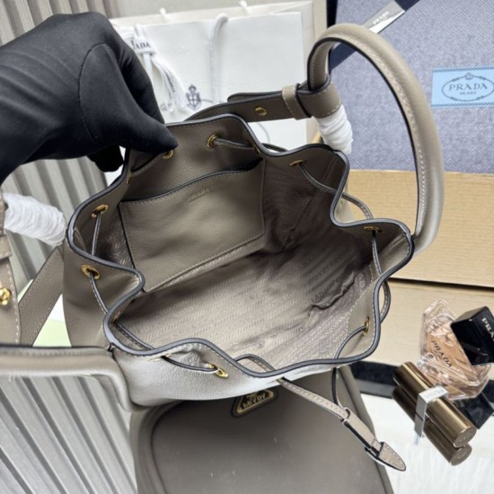 Best Replica Prada Darling Mini Bucket Bag 1BE087 in Gray Fake At Cheap Price Special Grade Replica Prada Darling Mini Bucket Bag 1BE087 in Gray Clone Sale