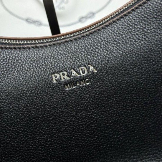 Special Grade Replica Prada Aimèe Classic Large Hobo/Shoulder Bag in Black Clone Sale