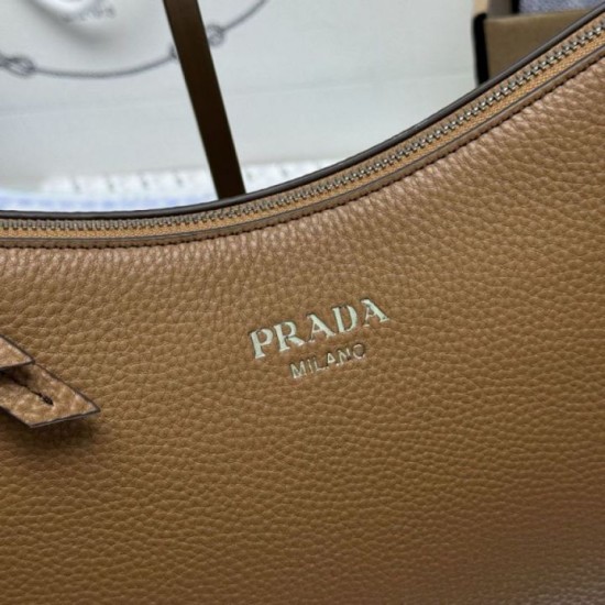 Special Grade Replica Prada Large Hobo/Shoulder Bag Aimèe Classic brown Clone Sale