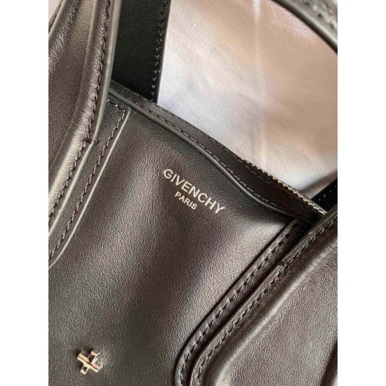 Special Grade Replica Givenchy Nightingale bag with silver-tone cross details in black Clone Sale