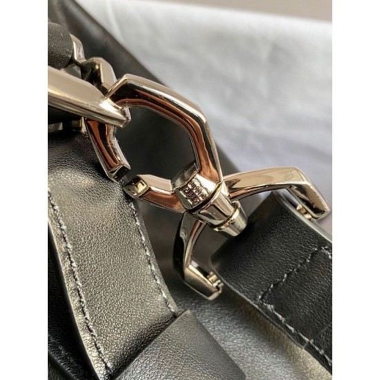 Special Grade Replica Givenchy Nightingale bag with silver-tone cross details in black Clone Sale