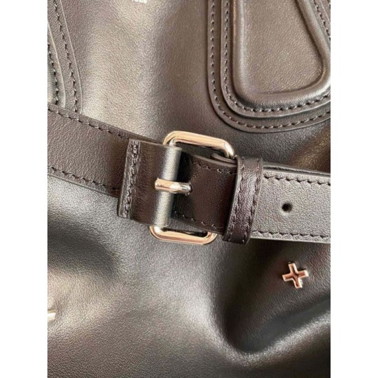 Special Grade Replica Givenchy Nightingale bag with silver-tone cross details in black Clone Sale