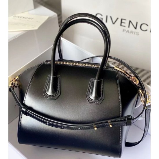 Special Grade Replica Givenchy Antigona Mini tote bag in black leather Clone Sale