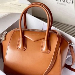 Special Grade Replica Givenchy Antigona Mini Brown Leather Tote Bag Clone Sale