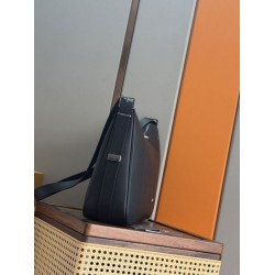 Special Grade Replica Men's Dior Large Slider Zipped Hobo Bag in Black Clone Sale