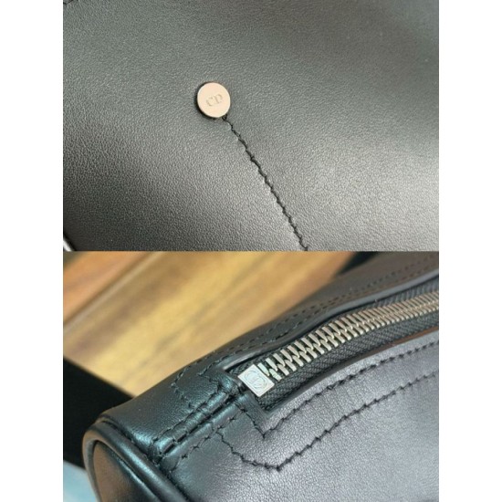 Special Grade Replica Men's Dior Large Slider Zipped Hobo Bag in Black Clone Sale