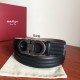 Special Grade Replica Salvatore Ferragamo Men's 3.5cm Silver Belt (Black) Clone Sale