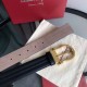 Special Grade Replica Salvatore Ferragamo Men's 3.5cm Belt with Exquisite Gold Pin Buckle (Black) Clone Sale