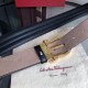 Special Grade Replica Salvatore Ferragamo Men's 3.5cm Belt with Exquisite Gold Pin Buckle (Black) Clone Sale