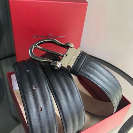 Best Replica Salvatore Ferragamo Men's 3.5cm Belt with Exquisite Silver Pin Buckle (Black) Fake At Cheap Price Special Grade Replica Salvatore Ferragamo Men's 3.5cm Belt with Exquisite Silver Pin Buckle (Black) Clone Sale