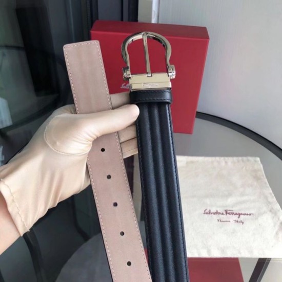 Best Replica Salvatore Ferragamo Men's 3.5cm Belt with Exquisite Silver Pin Buckle (Black) Fake At Cheap Price Special Grade Replica Salvatore Ferragamo Men's 3.5cm Belt with Exquisite Silver Pin Buckle (Black) Clone Sale