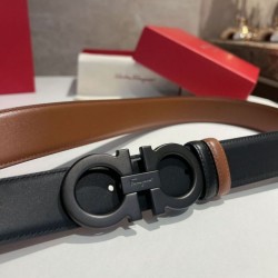 Special Grade Replica Salvatore Ferragamo Men's 3.5cm Belt with Black Buckle Clone Sale