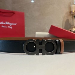 Special Grade Replica Salvatore Ferragamo Men's 3.5cm Belt with Black Buckle Clone Sale