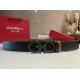 Special Grade Replica Salvatore Ferragamo Men's 3.5cm Belt with Black Buckle Clone Sale