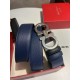 Best Replica Salvatore Ferragamo Men's 3.5cm Reversible Belt with Silver Metal Clip Black/Blue Fake At Cheap Price Special Grade Replica Salvatore Ferragamo Men's 3.5cm Reversible Belt with Silver Metal Clip Black/Blue Clone Sale