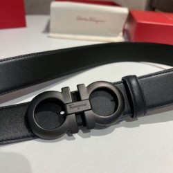 Special Grade Replica Salvatore Ferragamo Men's 3.5 cm Belt with Black Buckle Clone Sale