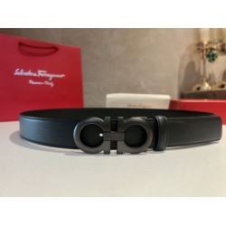 Special Grade Replica Salvatore Ferragamo Men's 3.5 cm Belt with Black Buckle Clone Sale