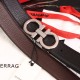 Special Grade Replica Salvatore Ferragamo Men's Reversible Belt with Steel Buckle, Black/Coffee Clone Sale