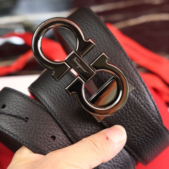 Special Grade Replica Salvatore Ferragamo Men's Reversible Belt with Black/Coffee Buckle Clone Sale