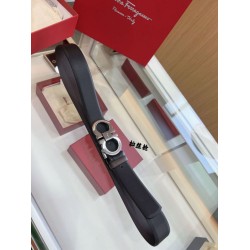 Special Grade Replica Salvatore Ferragamo Men's Reversible Belt with Double-Ring Horseshoe Buckle Clone Sale