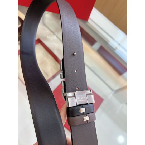 Best Replica Salvatore Ferragamo Men's Reversible Belt with Double-Ring Horseshoe Buckle Fake At Cheap Price Special Grade Replica Salvatore Ferragamo Men's Reversible Belt with Double-Ring Horseshoe Buckle Clone Sale