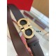 Special Grade Replica Salvatore Ferragamo Men's Reversible Belt with Double-Ring Horseshoe Buckle in Gold Clone Sale