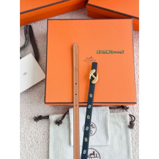 Special Grade Replica Hermes Women's My H and Reversible Hermès sur Mer Belt, 13 mm, Black/Brown Clone Sale