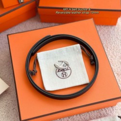 Special Grade Replica Hermes Women's My H Belt and Hermès sur Mer 13 mm Black Clone Sale
