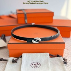 Special Grade Replica Hermes Women's My H Belt and Hermès sur Mer 13 mm Black Clone Sale