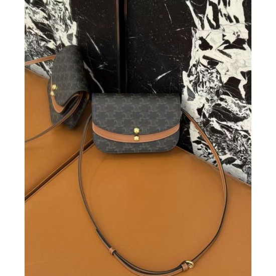 Special Grade Replica Celine Duo Woc Wallet with Crossbody Strap Clone Sale