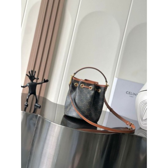 Special Grade Replica Celine Clara Triomphe Bucket Bag Clone Sale