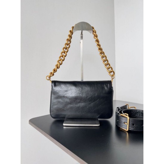 Replica Balenciaga BB Soft Flap Shoulder Bag with Gold Hardware Clone