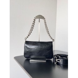 Special Grade Replica Balenciaga BB Soft Flap Shoulder Bag with Silver Hardware Clone Sale